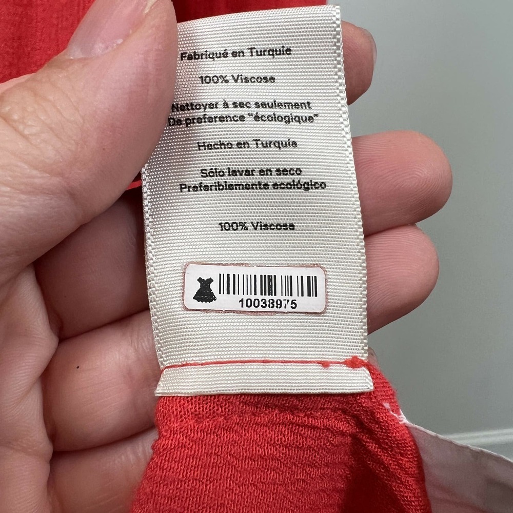 Mara Hoffman One Shoulder Camilla Cover-Up Dress Red /M - Picture 7 of 9